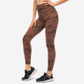 Leggaciones de impresión personalizada de cintura alta Leggins Leggins Sin Costura Ink Pattern Ejército Leggings de yoga verde